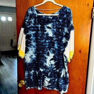 We The Free Blue and White Relaxed Tunic